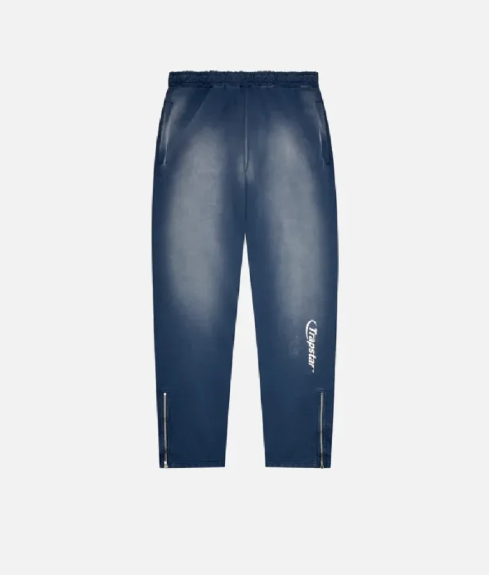 Pantalon Jogging Trapstar Hyperdrive Spray Delave En Denim 1
