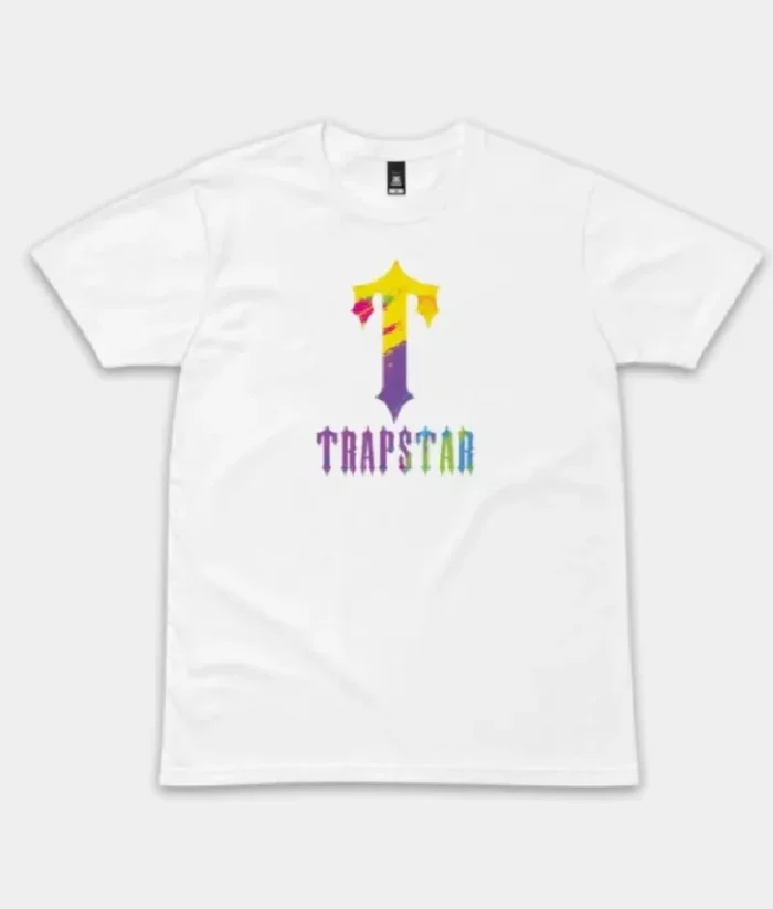 T Shirt Peinture T For Trapstar Blanc 1