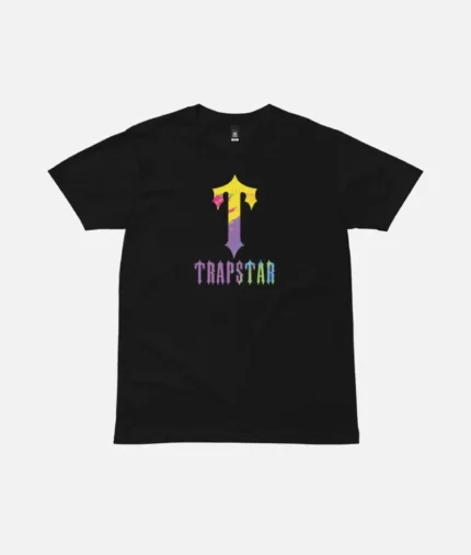 T Shirt Peinture T For Trapstar Noir 1