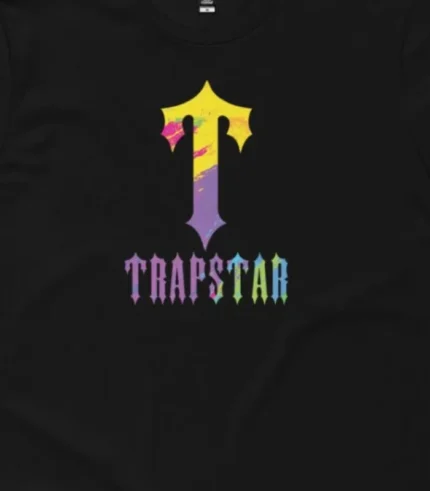 T Shirt Peinture T For Trapstar Noir