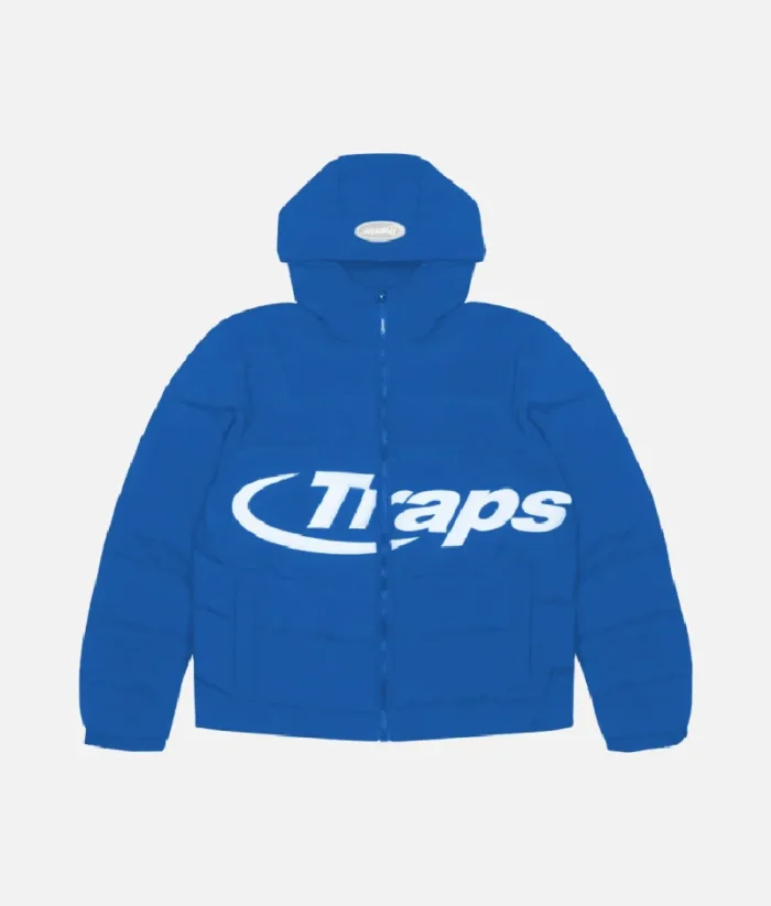 Trapstar Manteau A Capuche Hyperdrive Bleu 1