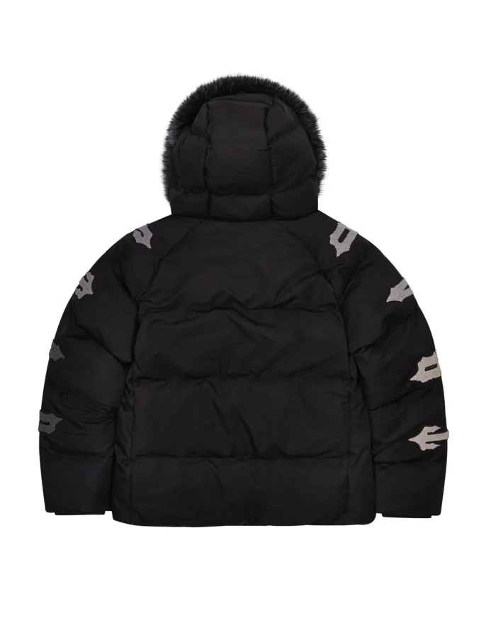 Tspj03col Irongatechenillesleevepuffer Black B 1