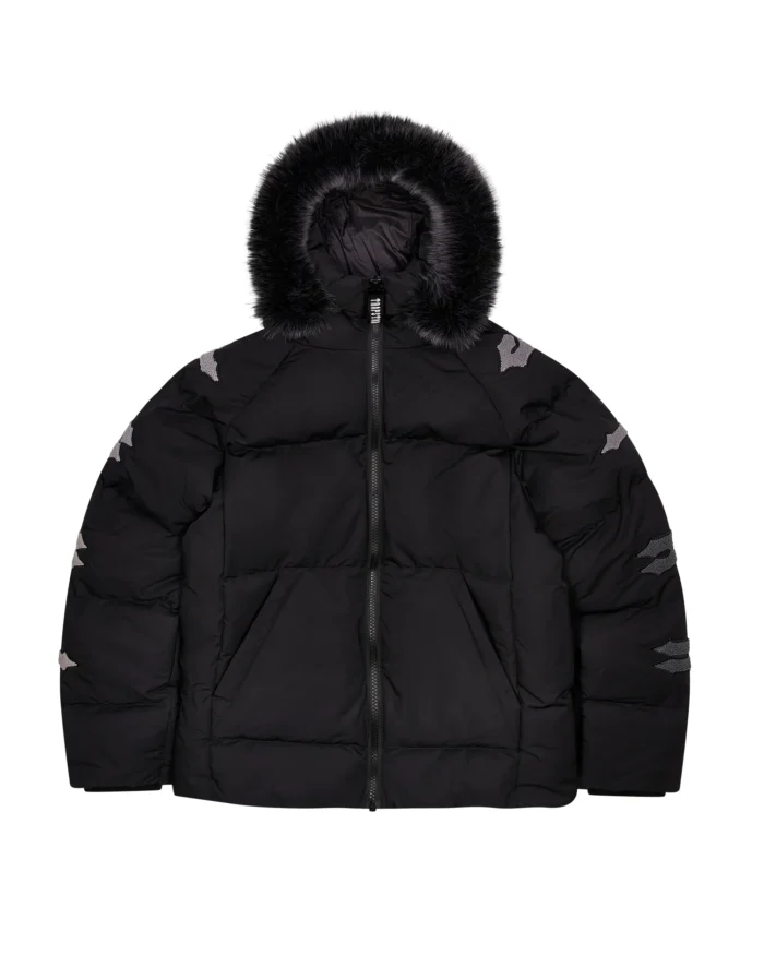 Tspj03col Irongatechenillesleevepuffer Black F ac136eba 4657 45c1 83b7 d0991861b79f
